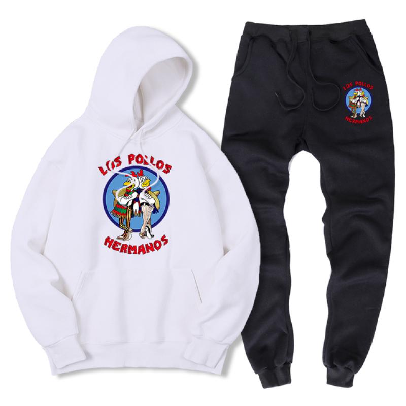 Los Pollos Hermanos Chicken Brothers Herren Damen Unisex Sets Casual Hoodies Sportanzüge Übergroße Sweatshirts Trainingsanzüge Mantel