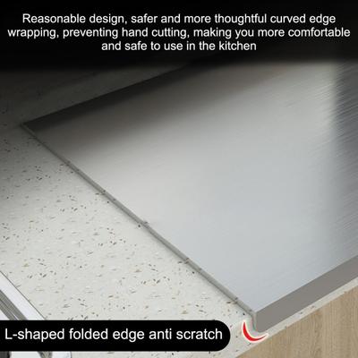 Stainless Steel Cutting Board Double-Sided Large Chopping Board Thick Heavy Duty Kitchen Food Prep Board for Meat Vegetables Baking