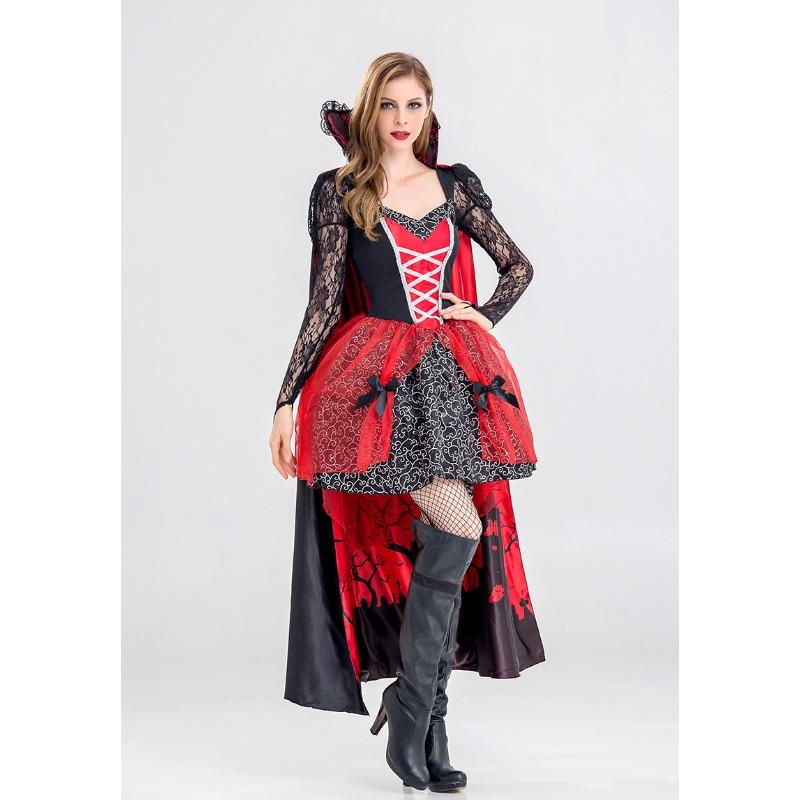 Real Shot, New Model, Sub-code Halloween Black Devil Costume Christmas Costume Witch Costume Vampire Cross-dressing Uniform Party