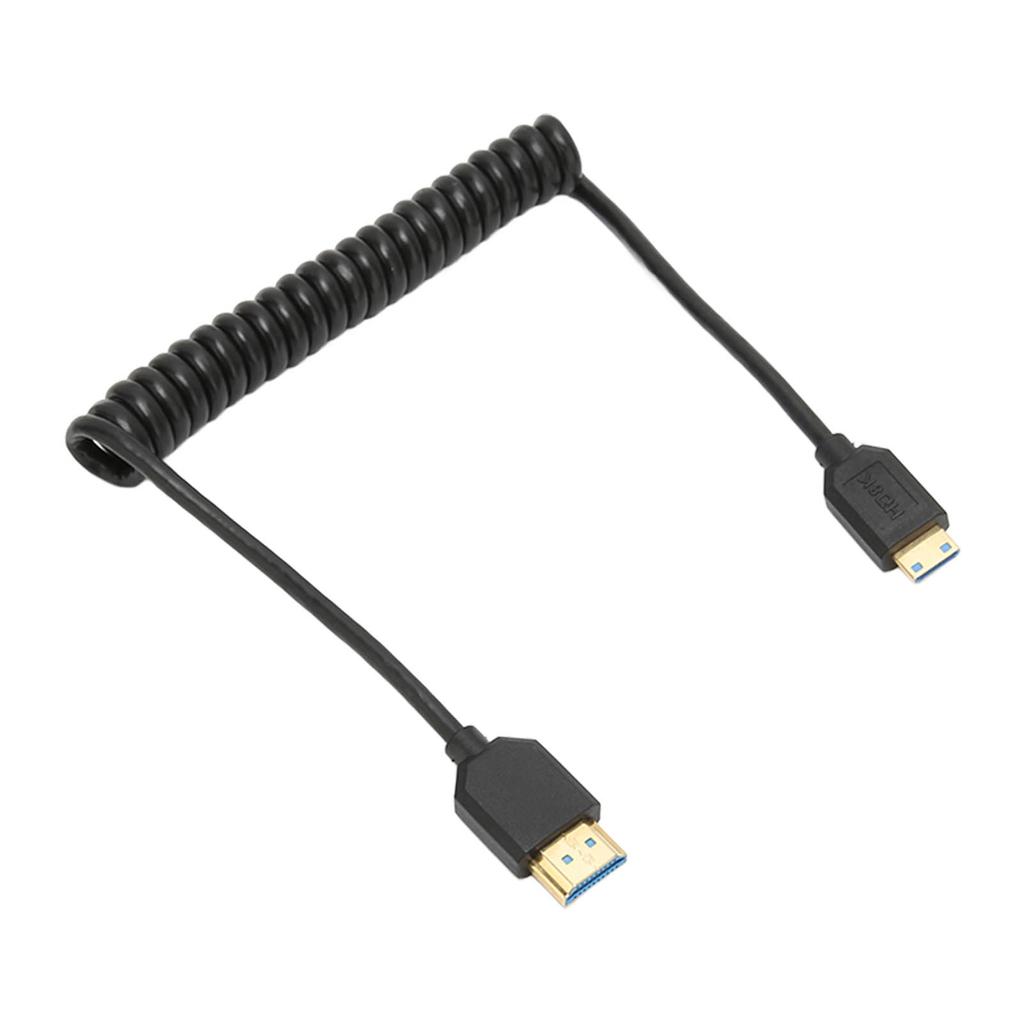 Kabel interfejsu multimedialnego HD Mini Męski do Męskiego 8K 60Hz 4K 120Hz Spiralny Przewód do Wyświetlania Wideo dla HDTV Konsoli do Gier