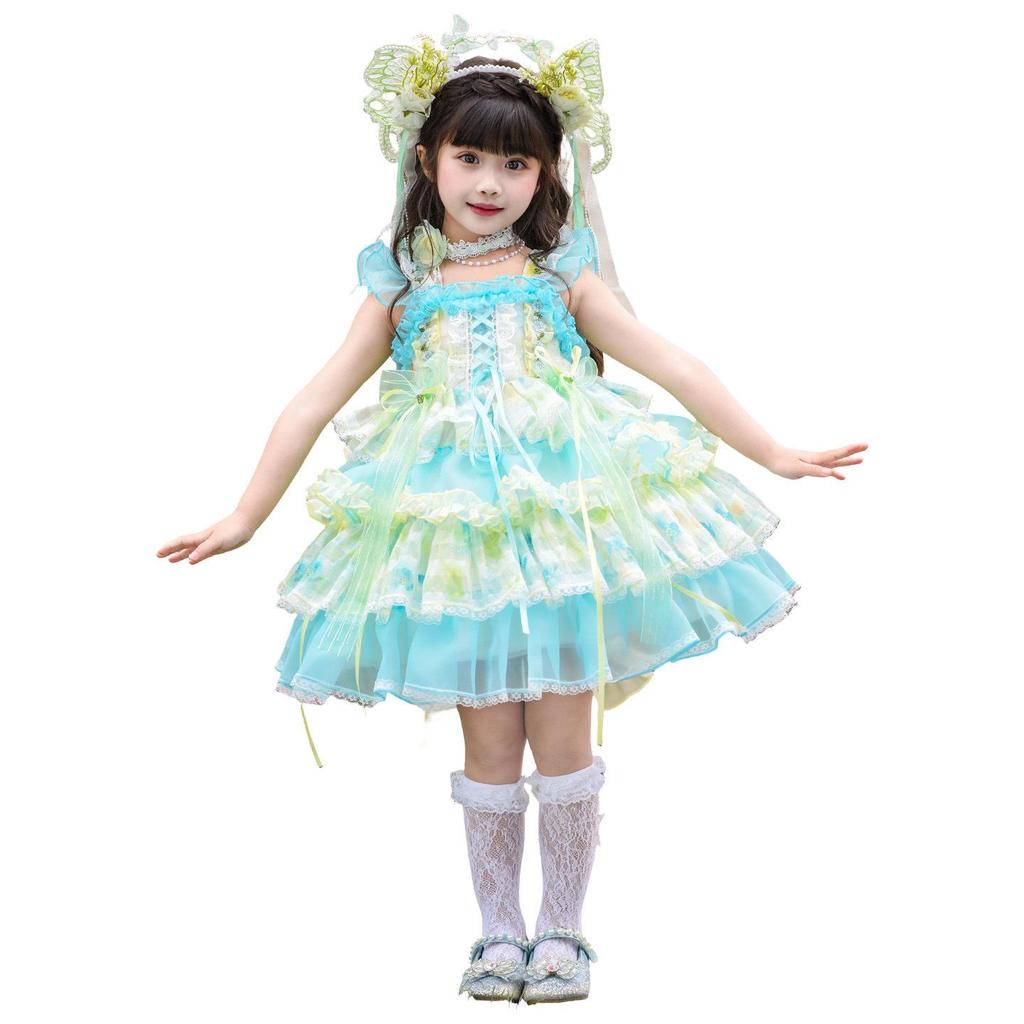 Sommer-Lolita-Kleid für Mädchen - Prinzessinnen-Geburtstags- und Festkleid Der Zauberer von Oz