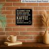 2D Flat, 1pc Vintage Coffee-Themed Metal Wall Sign "Coffee Is Close To Happiness" - Retro Tin Style Plaque Suitable for Home, Office, Cafe, Decor