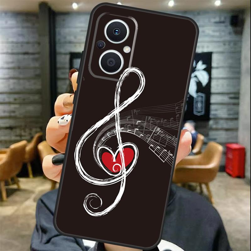 Minimalist Music Lover Case For OPPO Reno 13 F 12 F 11F 8T 7 8 10 11 Pro OPPO Find X8 Pro X6 X3 X5 Lite Cover Coque