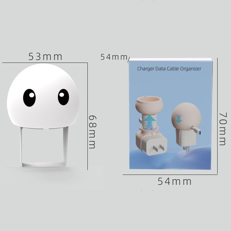 Cute Cartoon Silicone Charger Protector Portable Data Cable Winder Data Cable Buckle Binding Belt Desktop Cable Storage Buckle