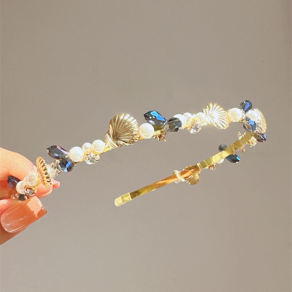 Korean Fashion Crystal Rhinestone Headband Elegant Headband Banquet Hair Hoop Suitable for Ladies Washing Face Headwear