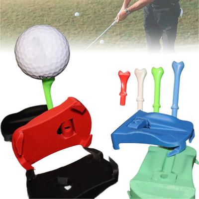 Hinged Turf Base for Artificial with 5 Different Turf Golf Simulator Tees Heights Nails for Driving