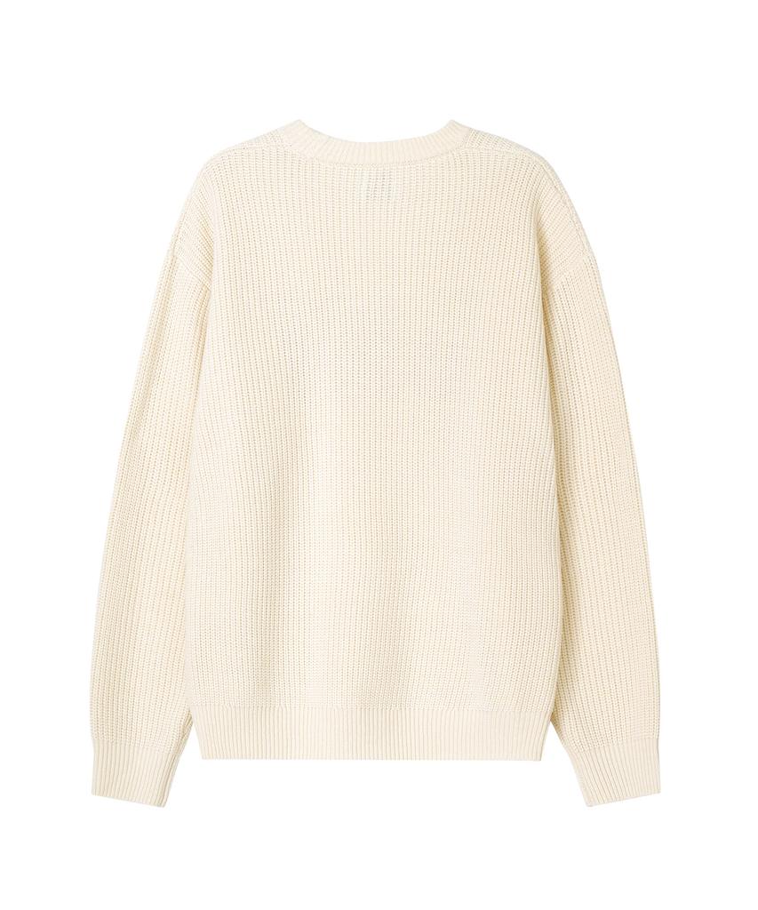 LEE Applique Big Twitch Logo Knit Ivory
