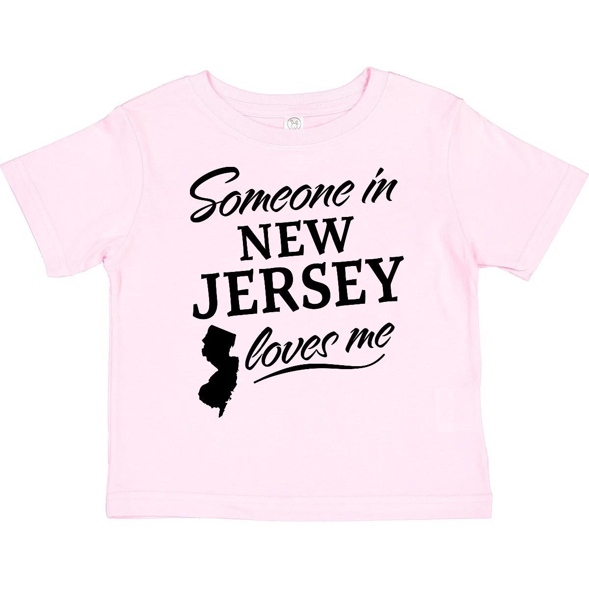 

Inktastic Someone In New Jersey Loves Me Toddler T-Shirt State Home Family Kids 100