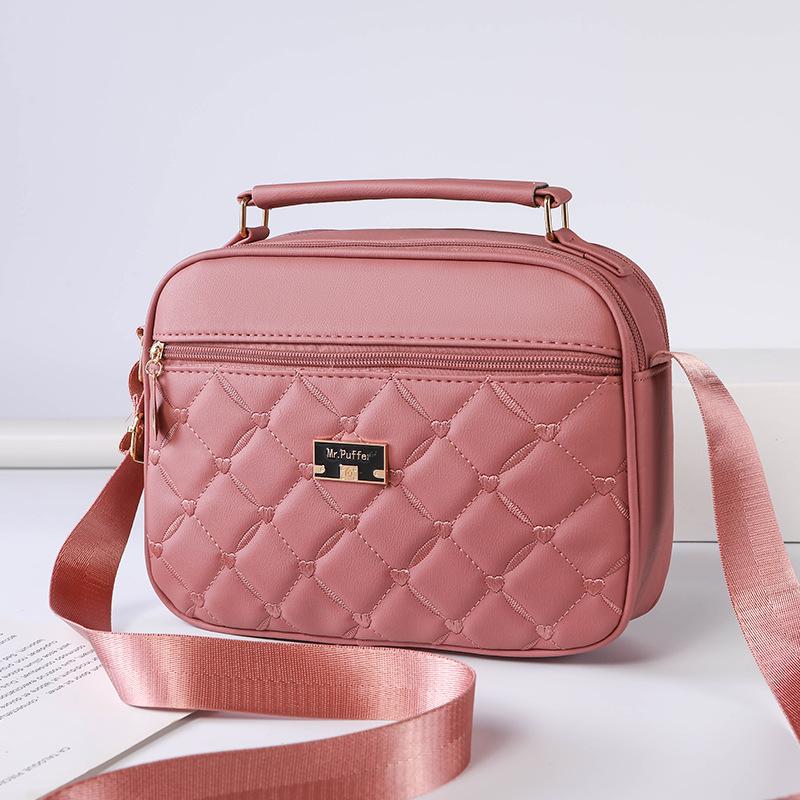 

Women s Spring Fashion Crossbody & Shoulder Bag - 2025 New Design, Small Square Handbag рожевий