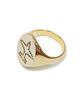 Bonbeau Fashion Airplane Bold Thick Gold Ring (B Type)
