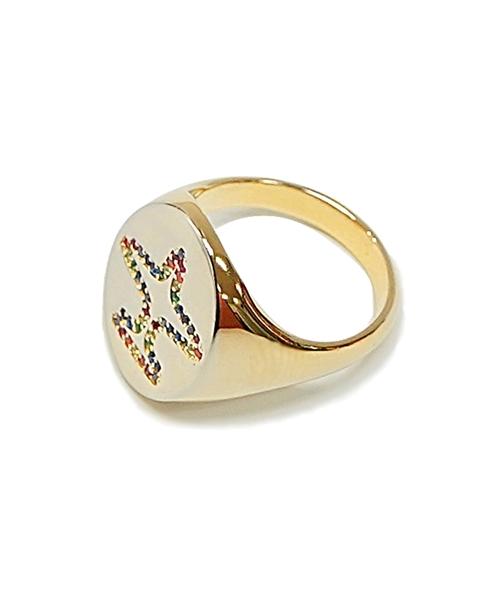 Bonbeau Fashion Airplane Bold Thick Gold Ring (B Type)