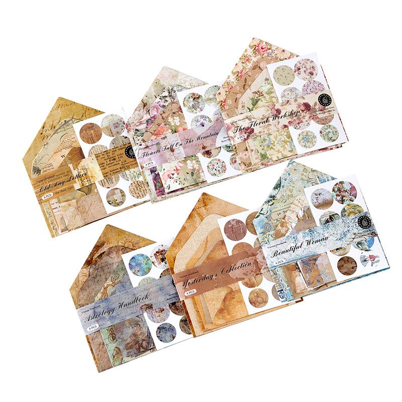 Mini Envelopes Set - Song of Memories Series (8 Pieces) for Exquisite Collage and Journal Decoration.
