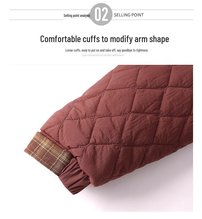 New Winter Lapel Cotton Coat for Middle-Aged Women: Casual Short Jacket for Mothers and the Elderly