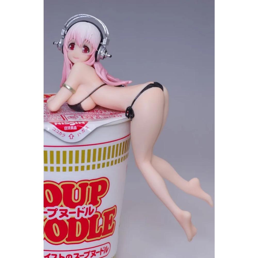 10CM Anime Figure Super Sonico PVC Action Figurine Model Toy Cake Decor Swimsuit Dress Up SoniComi Noodle Stopper Figure Gift