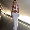 European and American Women's Clothing Spring and Summer New Temperament Sexy Slim Hollow Dress Versatile Split Skirt