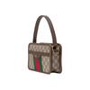 Gucci Ophidia Logo Stripe Web Canvas And Leather Small Tote Crossbody Bag Women Bags Ebony Brown 598130-96IWT-8745