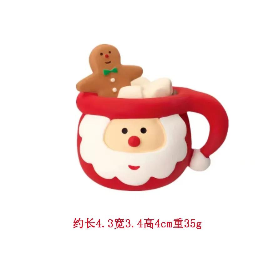 2025 Christmas Tree Santa Claus Cake Decoration Crafts Figurines Home Decor Christmas Ornaments Fairy Garden Accessories Gift