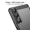 For Sony Xperia 1 VII Back Cover MOFI Brushed Texture Carbon Fiber Soft TPU Case