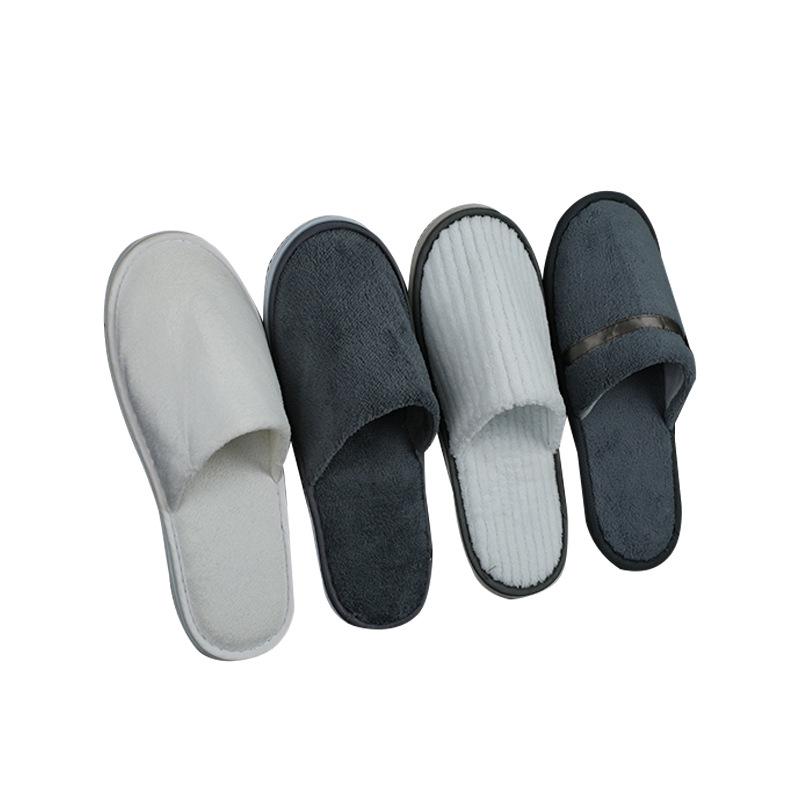 Verdickte Korallenfleece Rutschfeste Einweg-Hausschuhe für Hotels, Pensionen und Reisen