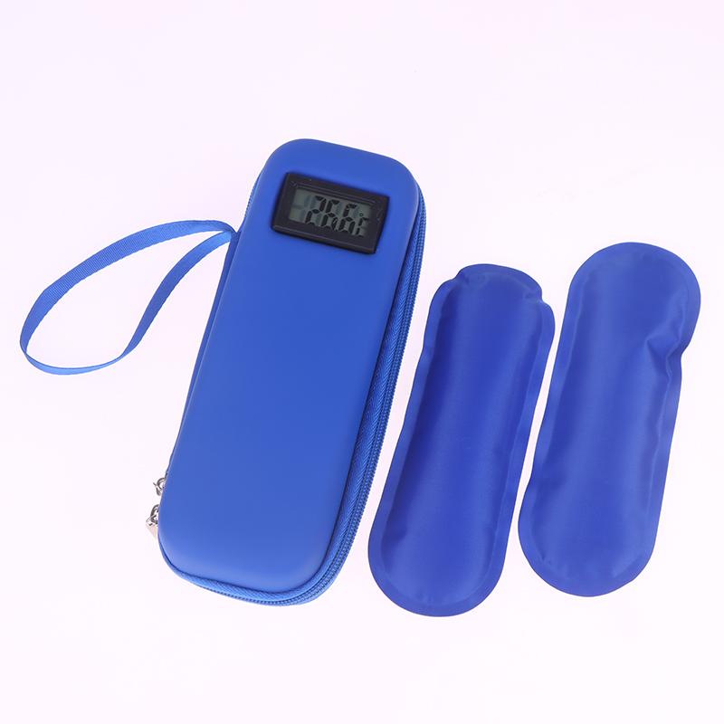 Reusable Insulin Travel Case With Thermometer Display Medicine Organizer Bag Waterproof Insulin Cooling Bag For Diabetics