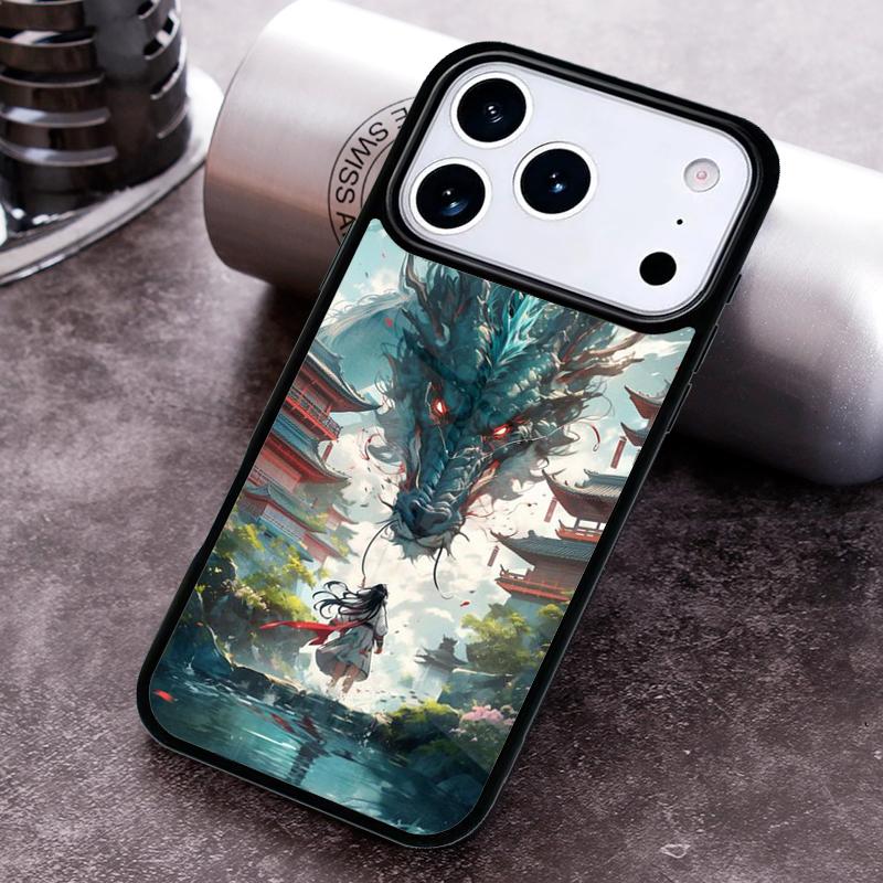 Exquisite Chinese Dragon Flying Pattern Phone Case for iPhone 17 16 15 Pro Max Air 14 13 12 11 Plus Shockproof Cover
