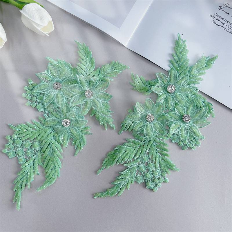 Floare Solubilă în Apă Delonix Regia Îmbrăcăminte Batic Poliester Ornament Decorare Culoare Paiete