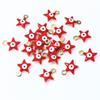 20pcs 10x8.5mm Enamel Evil Eyes Star Charms Pendant Stainless Steel DIY Jewelry Making Accessories Findings Bracelet Earrings 