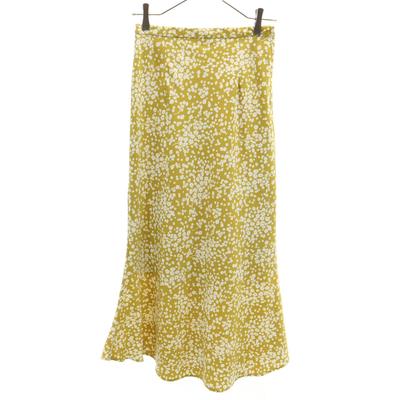Mila Owen Floral Long Skirt Mustard Women Used