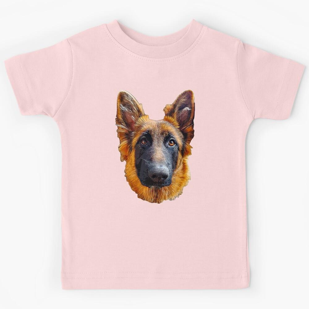 German Shepherd Cute Puppy Dog LSC Kids T-Shirt 150