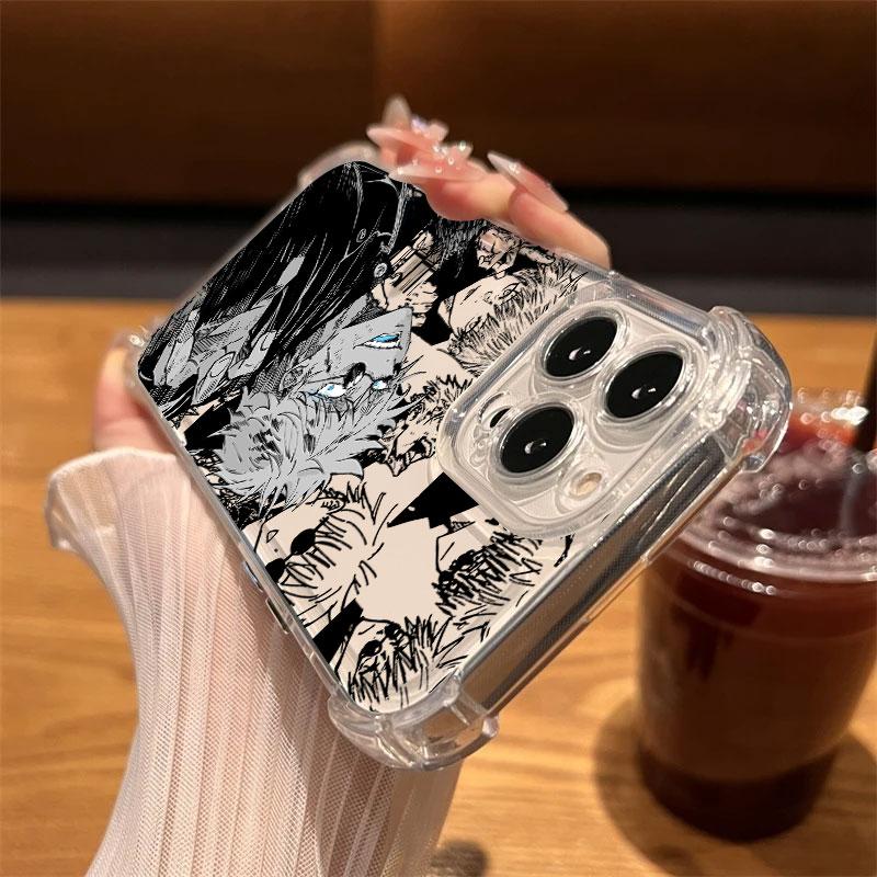 Jujutsus Anime Kaisens Phone Case Clear For iPhone 17 16 14 15 11 12 13 Pro Max 16 E Plus 17 Air Soft Shockproof Anti-fall Cover