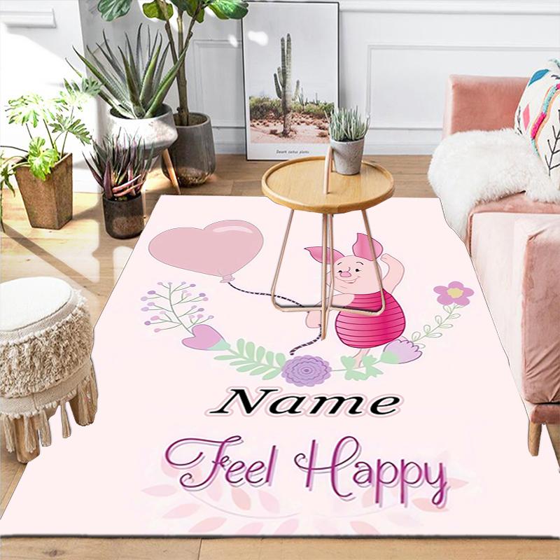Custom 1Pc Piglet Hugs Winnie Pooh Rug Office Carpet Indoor Outdoor Entrance Doormat Nonslip Soft And Comfortable Living Room D916361