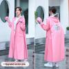 Women's Long Single-Piece Stormproof Raincoat with Electric Battery for Adults