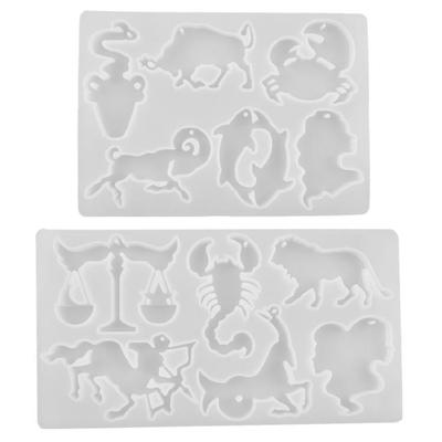 2 Piezas Molde de Resina de Constelación Colgante de Animal Molde de Resina Epoxi para Hacer Joyería
