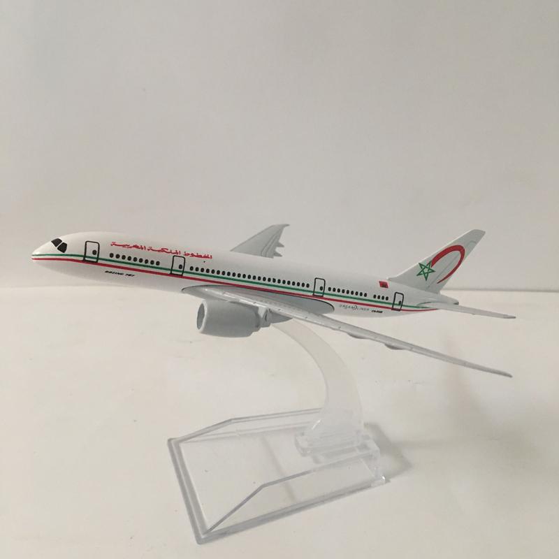 

Jason Tutu 16cm Royal Air Maroc Boeing 787 Airplane Model Airplane Diecast Metal 1/400 Scale Planes