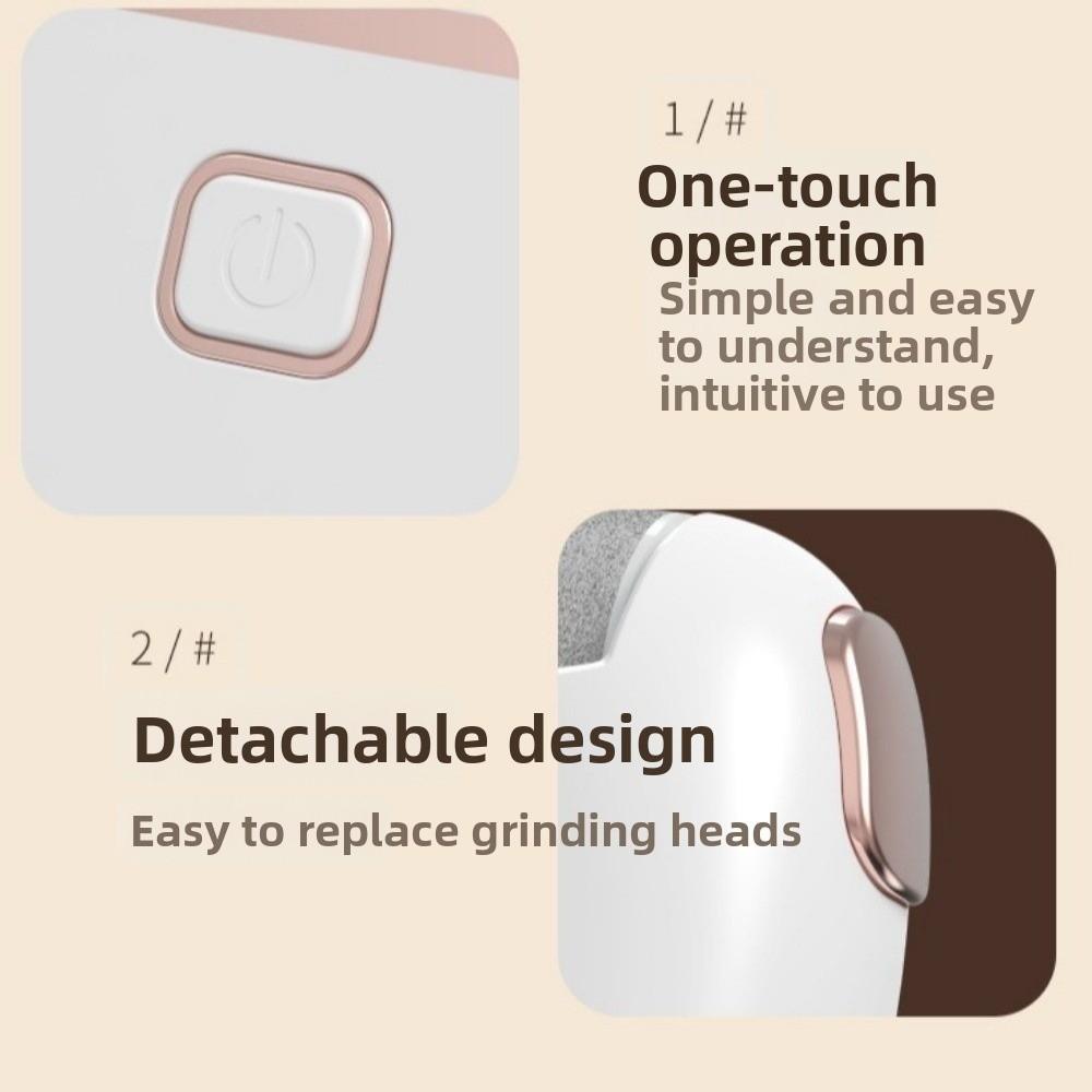 Rechargeable Callus Remover 3 Grinding Heads Pedicure Machine Foot Trimmer Foot Heel Cracked Care