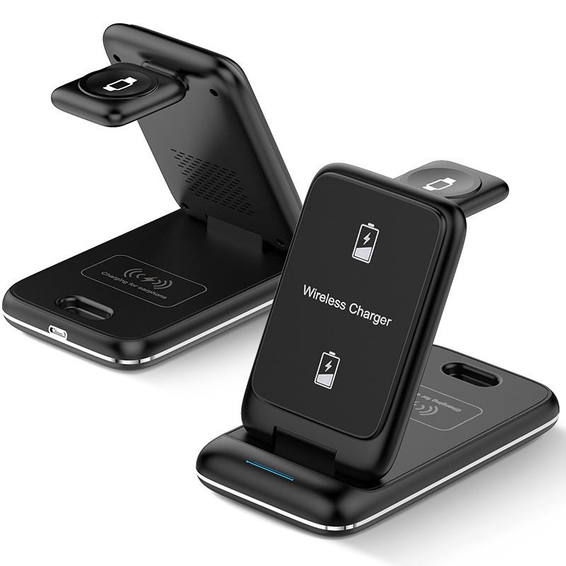 3-in-1 Foldable Wireless Charger for Apple Phones, Watches & Earbuds