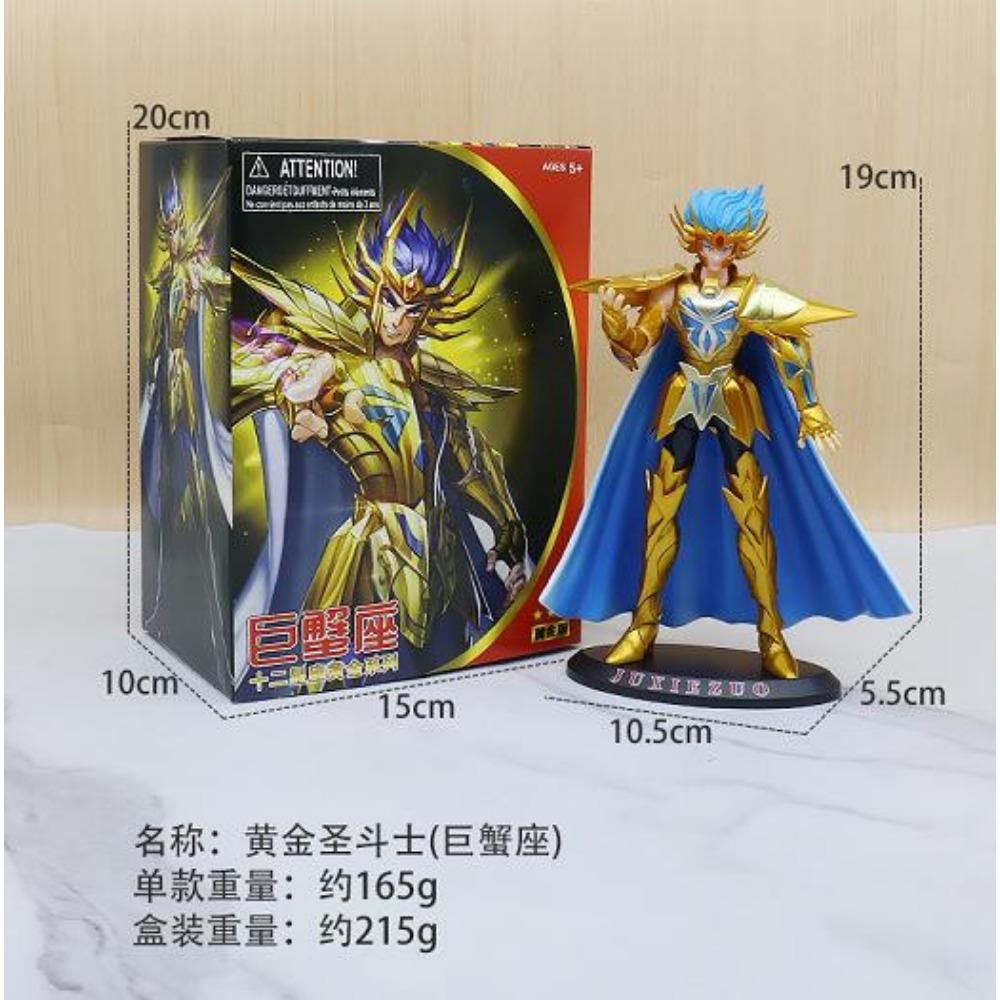 19CM Anime Saint Seiya Gold Saint Figure Aries Pisces Capricorn Aquarius Stand Animation Model Toys Gifts Collection Decoration