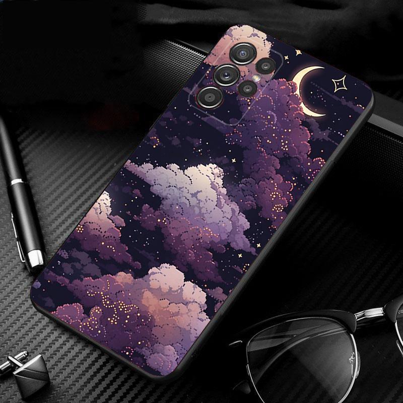 Clound Moon Star Night Phone Case For Samsung Galaxy S25 S24 S23 S22 S21 Ultra S24 S23 S22 S21 S25 Plus S24 S25 FE