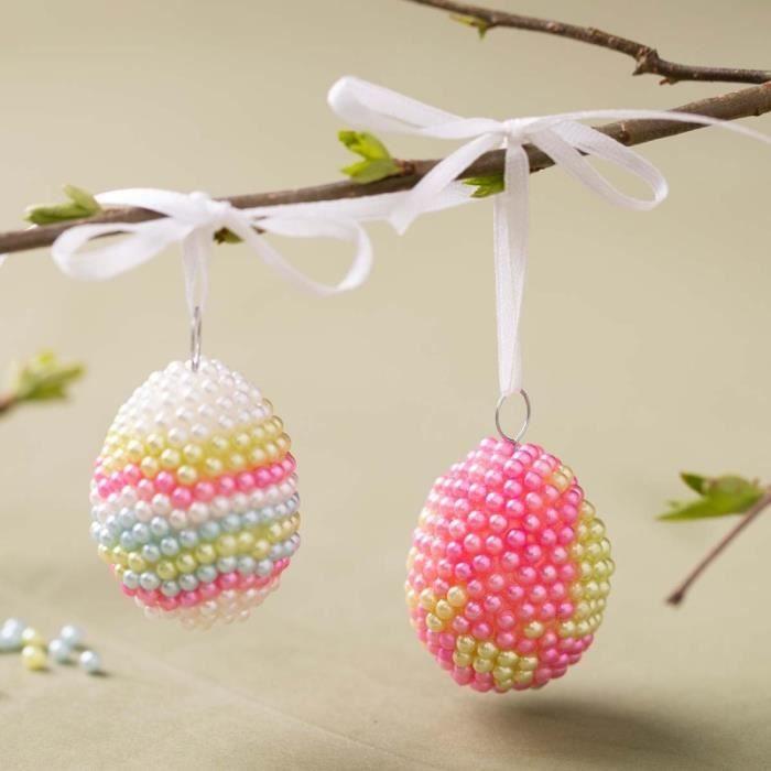 Kit de modelage - Creativ Company - Oeufs perlés - 2 pcs - Couleurs pastels - DIY créatif