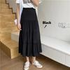 Plain-Colored Pleated Skirt Skirt Solid Long Dress All-Match A Word Swing Skirt Skirt