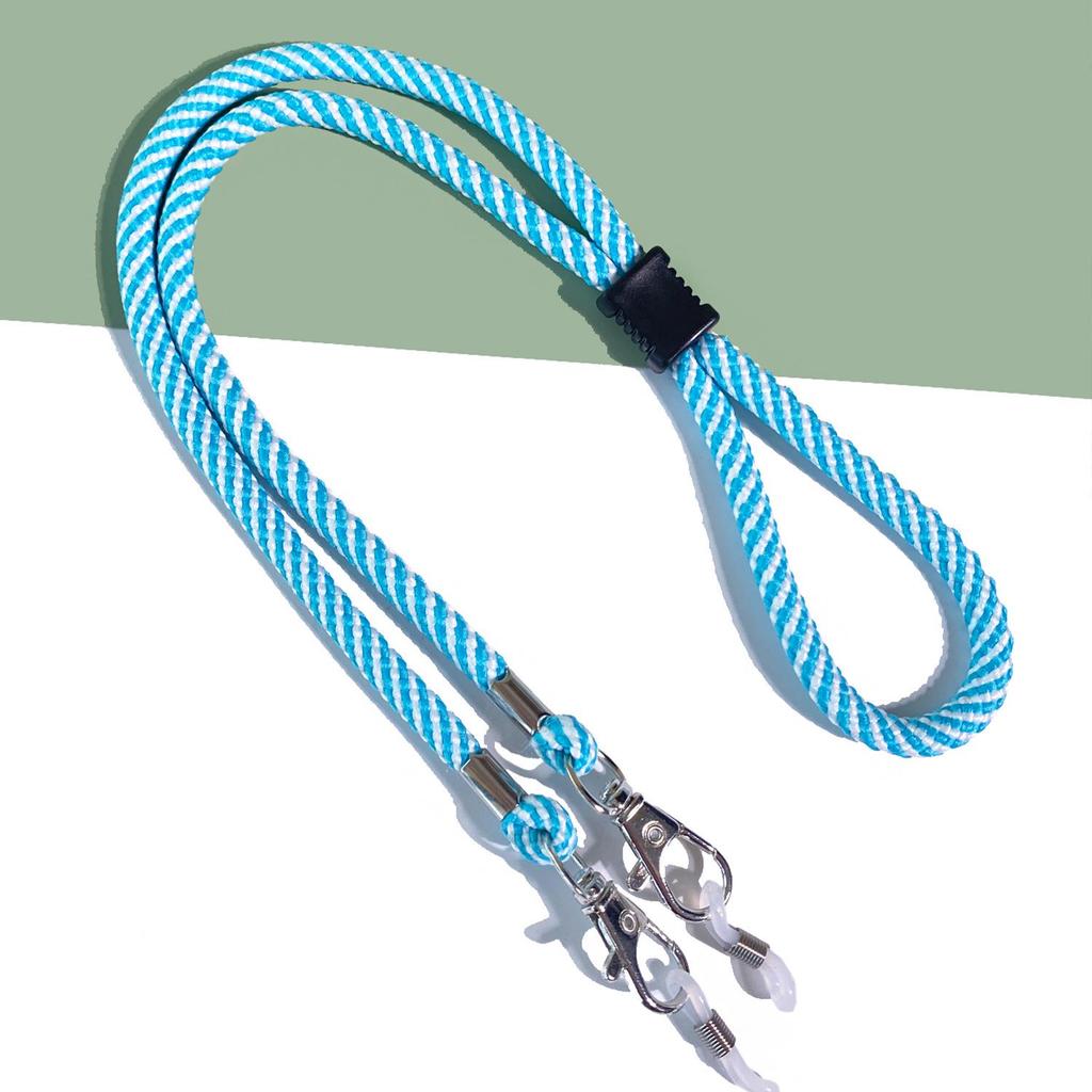 Kolorowy Unisex Dziecięcy Pleciony Poliestrowy Sznurek do Okularów i Maski