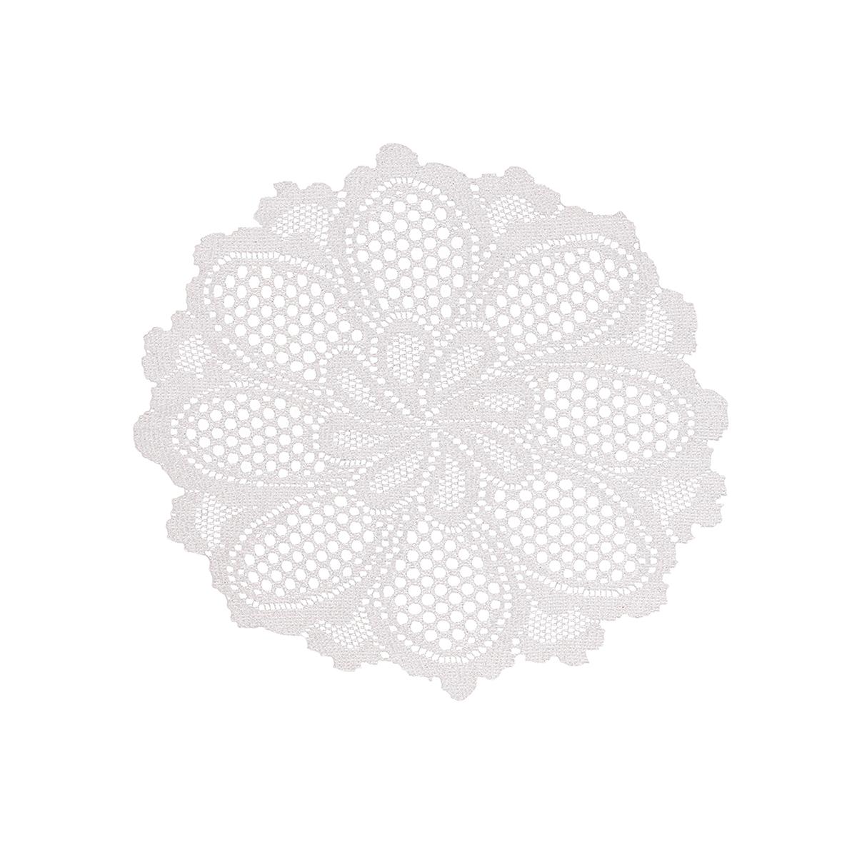 

38cm flower shape Hollow Lace Coaster Napkin Embroidery Placemat Mug Exquisite Embroidery Table Mat Wedding Christmas Home Decor Diameter 38cm белый