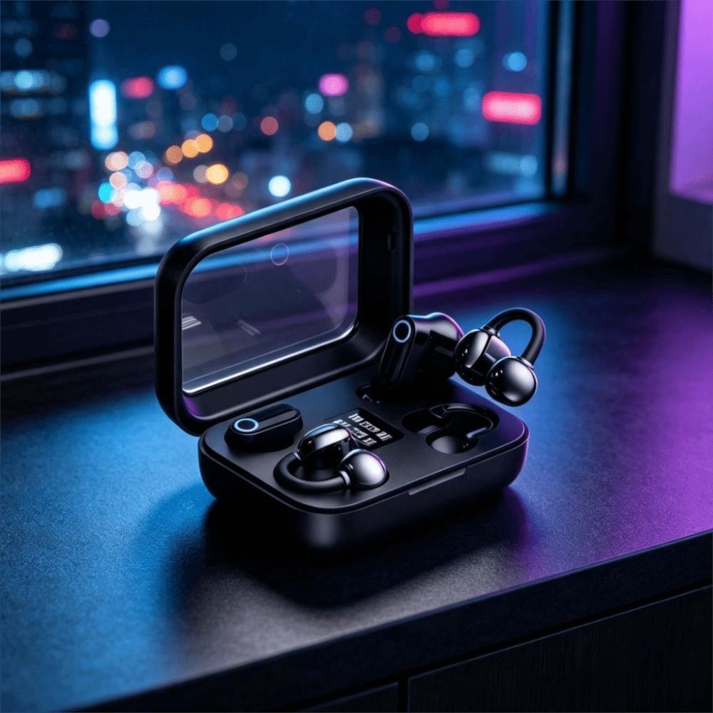 Long Range Wireless Earbuds Noise Reduction Ear Clip Earphones Open Ear Headset Fitness