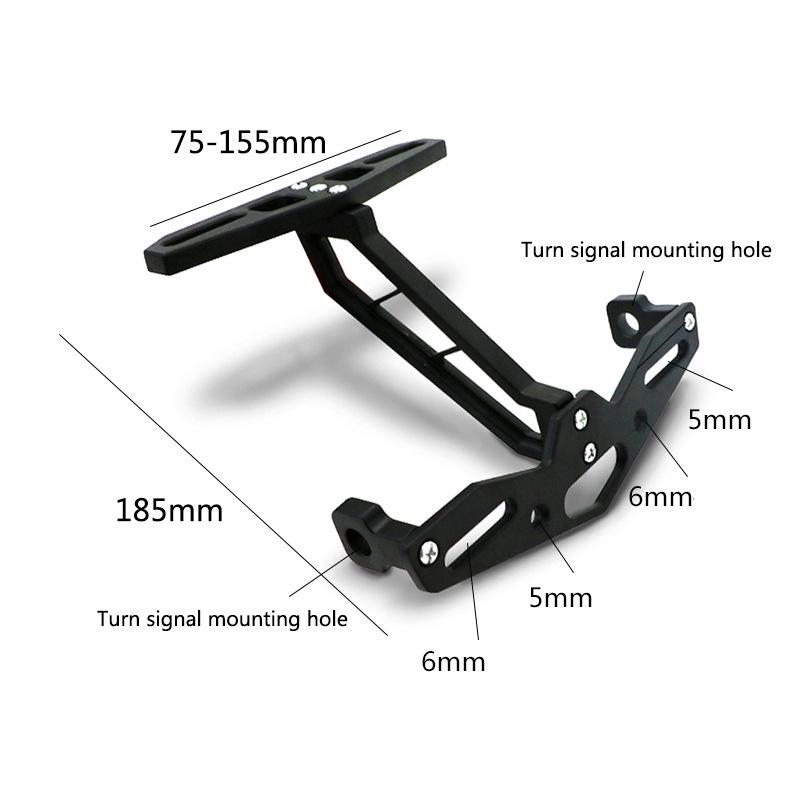 Motorcycle Parts MSX125 Huanglong 300 Blue Bao Long License Plate Holder with Turn Signal Compatibility