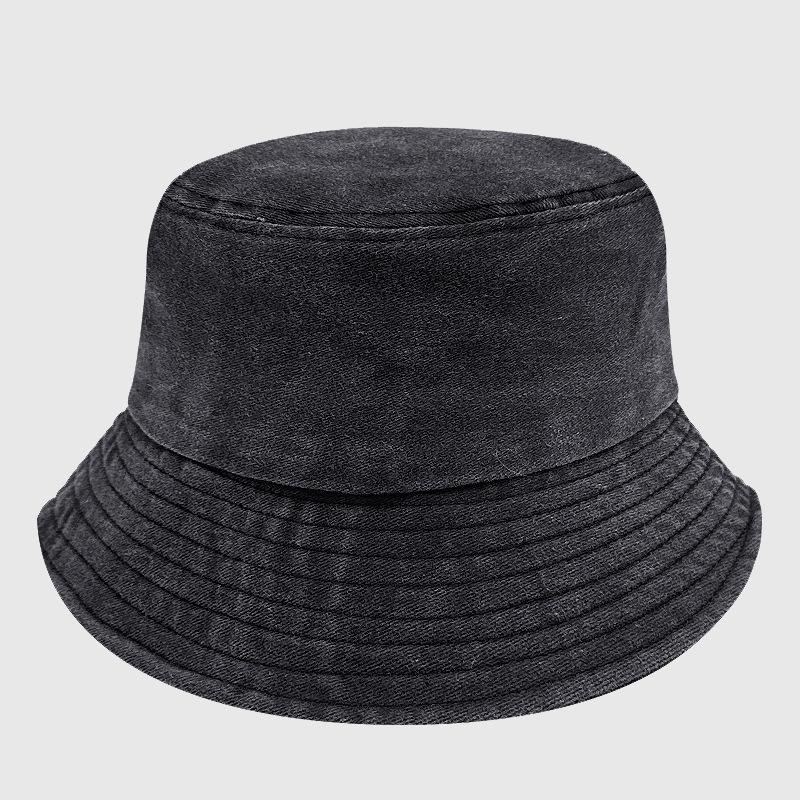 Old Washed Bucket Hat Retro Cowboy Hat Summer Sun Protection Cowboy Basin Hat Embroidery