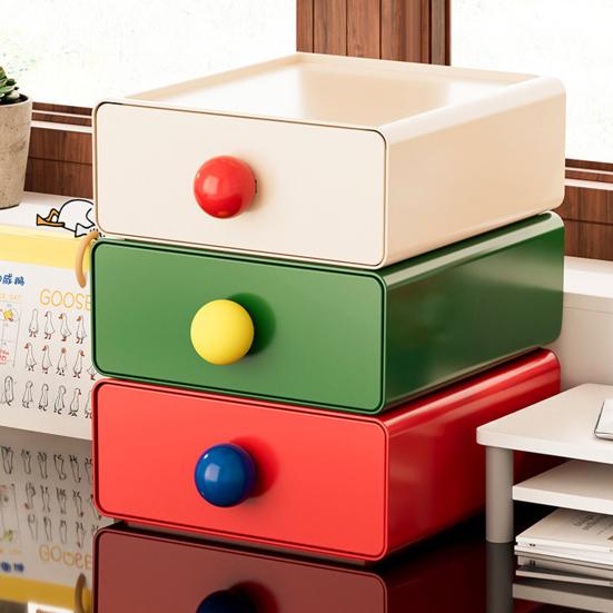 1/3Pcs Large Capacity Desk Organizer Boxes Multipurpose Waterproof Dust-proof Stackable Drawer Storage Boxes