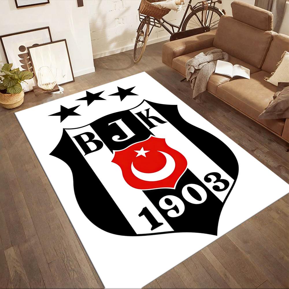Be?ikta? Football Crest Square Rugs Are a Great Choice for Living Rooms, Bedrooms, Home Décor, and As Gifts.