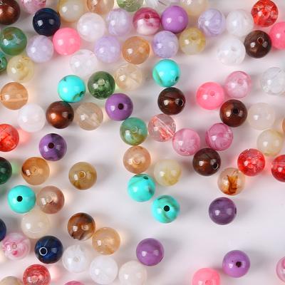 6-12Mm Imitation Natural Stone Acrylic Round Beads Loose Beads Diy Bracelet Necklace Jade Beaded Bracelet Jewelry Accessories
