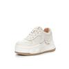 Spring new slope heel muffin thick sole light white shoes casual thin inner height small women's shoes tide