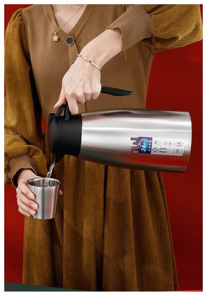 Stainless Steel Vacuum Insulated Coffee Thermos Bottle - Portable, Household, Customizable Logo Gift
